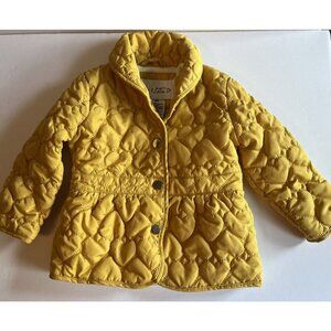 Liv and Lottie Girls Toddler 18 Months Mustard Yellow Quilted Coat Jacket Lined